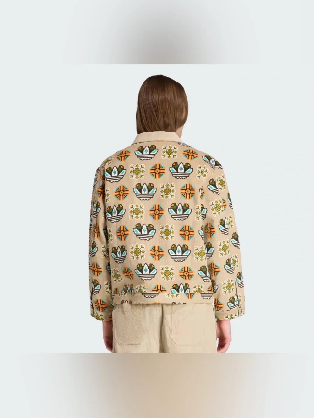 Adidas Originals Men’s 2XL Monogram All Over Print Loose Coach Tan Jacket JY2998